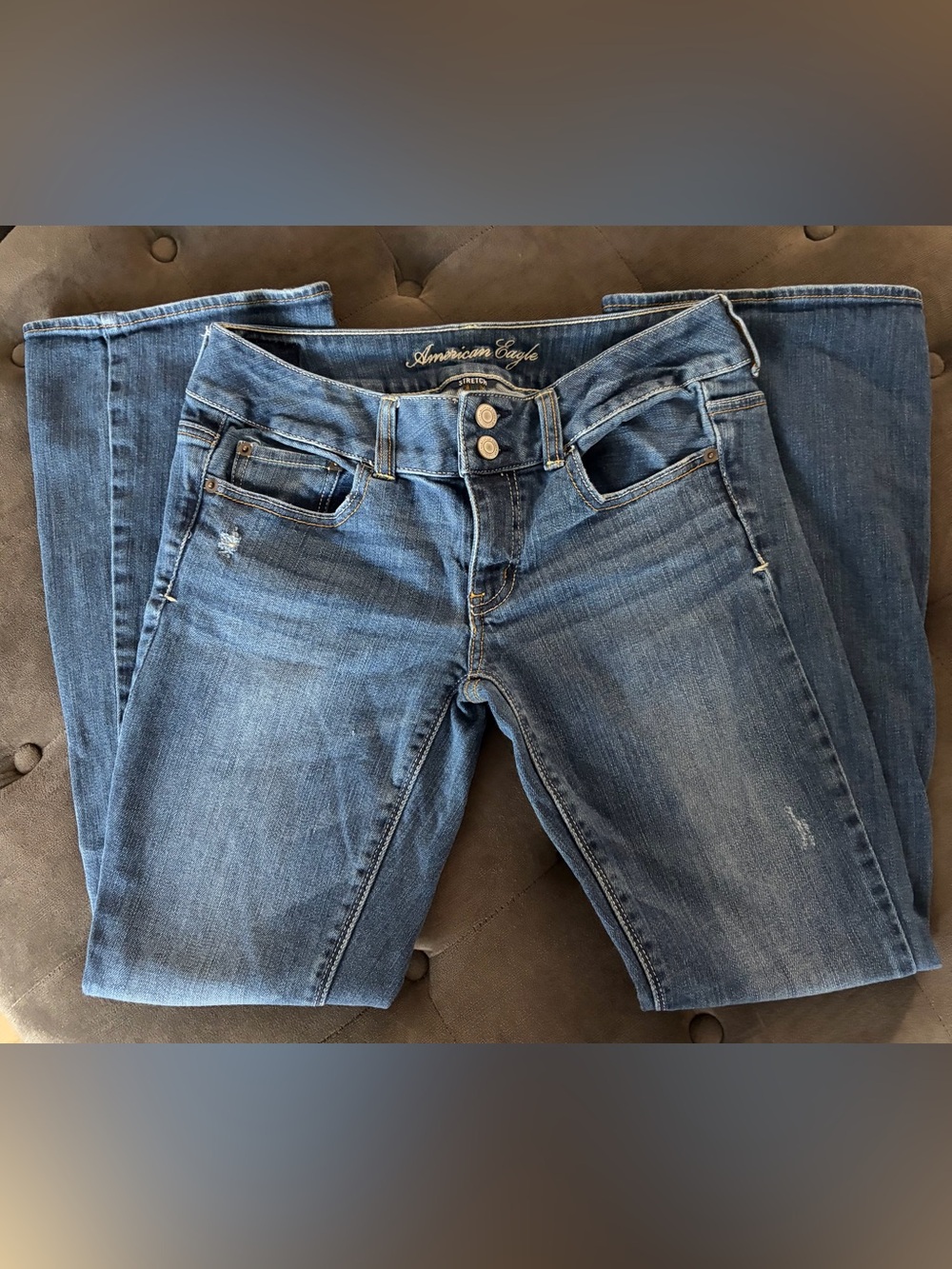 American Eagle Outfitters Women's Dark Blue Boot Cut Jeans size 6 short
